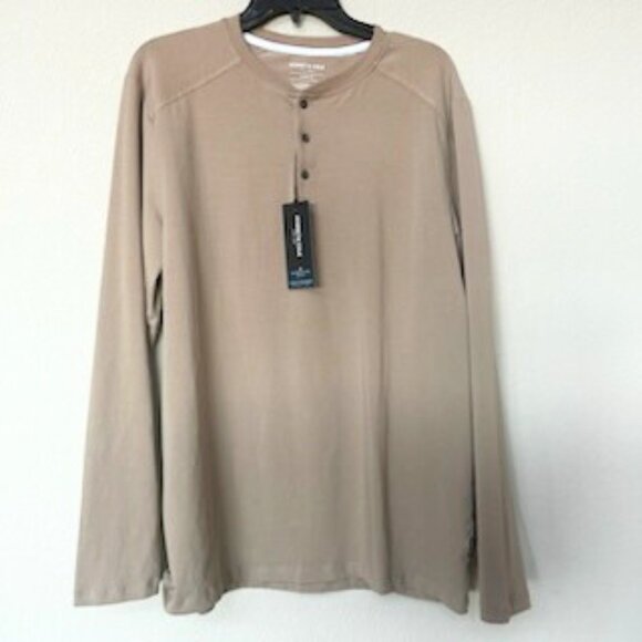 NWT New Kenneth Cole Men's 2 Way Stretch The Mobility Knit Shirt Henley - Picture 3 of 11